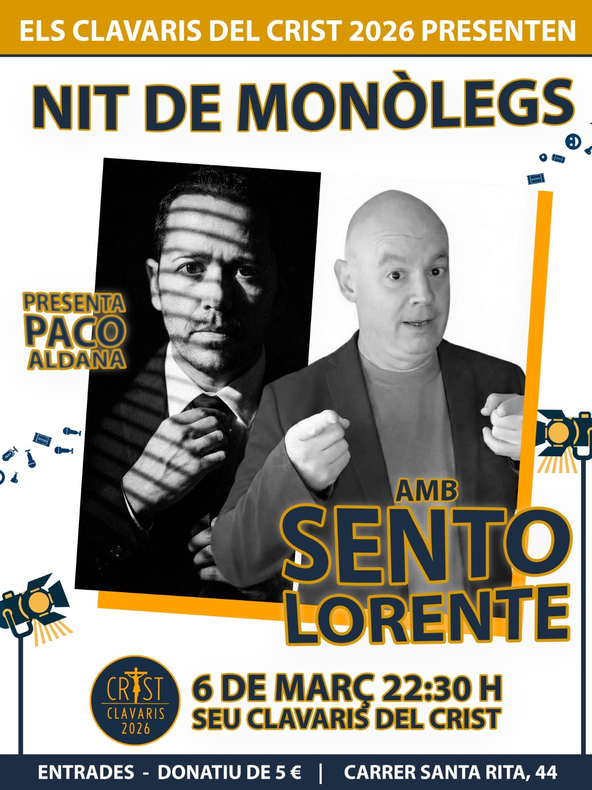 Nit de Monòlegs: Humor en estado puro con Sento Lorente y Paco Aldana. 6 de marzo. 22:30 hrs.